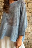 Conrad Grunge Loose Cotton Knit Lladro Blue